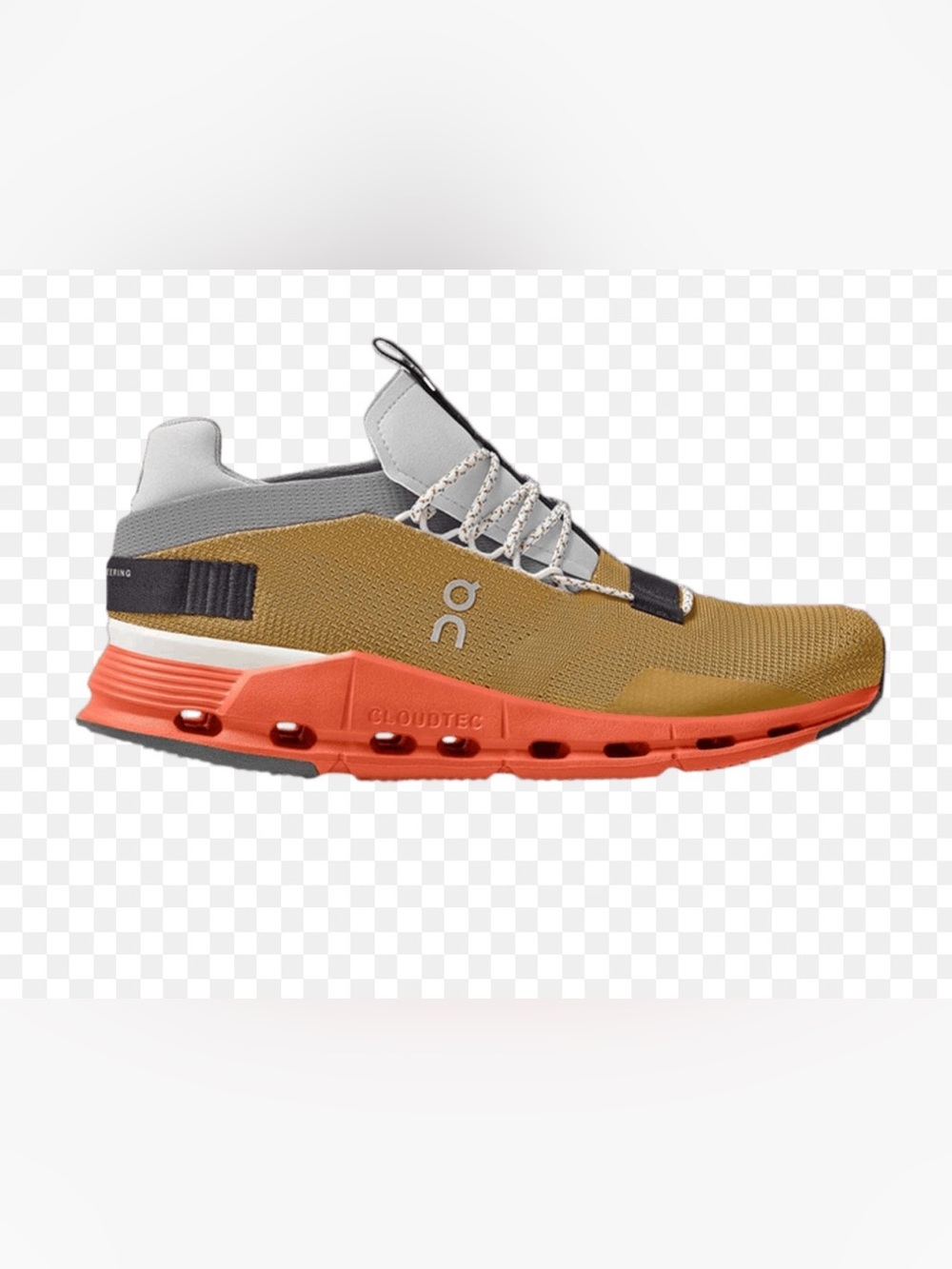 On Running Men's Cloud Runner — Mustard Upper & Coral Midsole Size 9